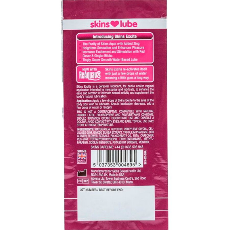 Excite Lubricante Base Agua Monodosis 5 ml