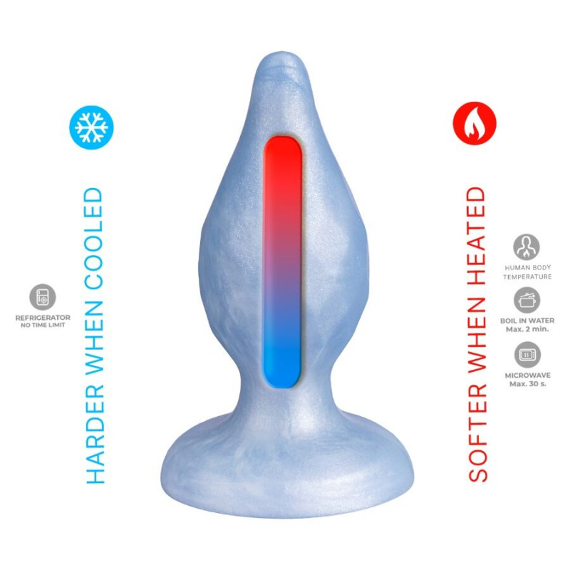 Diamond Plug Anal Termo Reactivo Azul Perla