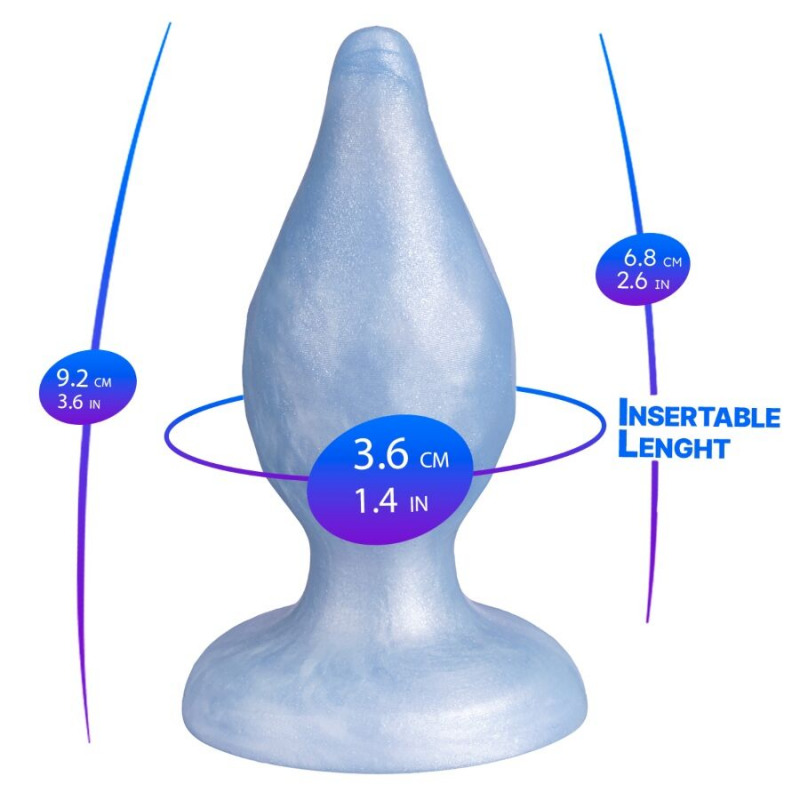 Diamond Plug Anal Termo Reactivo Azul Perla