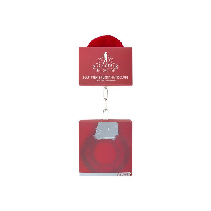 Initiation Menottes en Fourrure Rouge