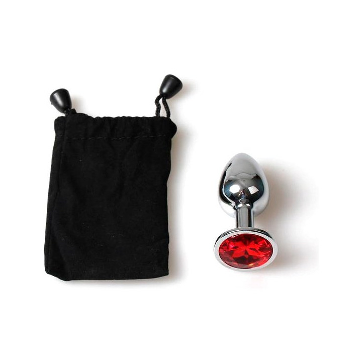 Plug Anal Metal Pequeño Rojo con Bolsa