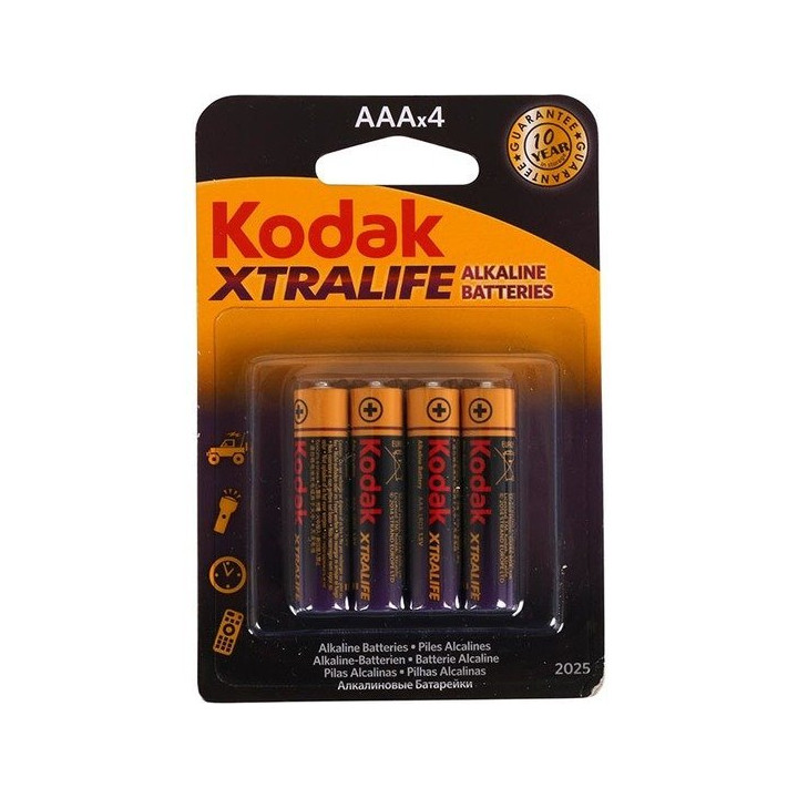 Set 4 Pilas AAA Alkalinas LR3 Xtralife Kodak