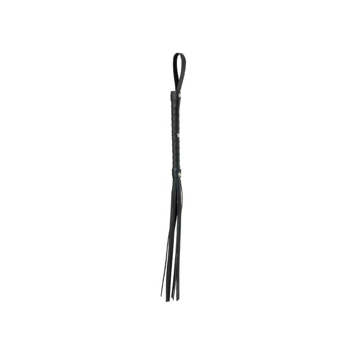 Fouet de Fustigation Noir en Cuir