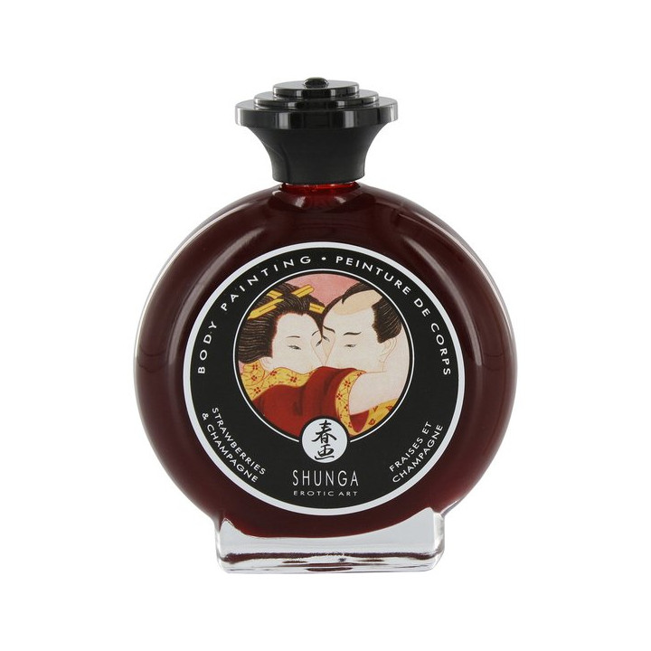 Shunga Peinture Corporelle Fraises et Champagne