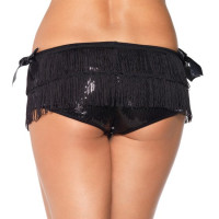 Culotte pailletée avec Felcos et cravates noires