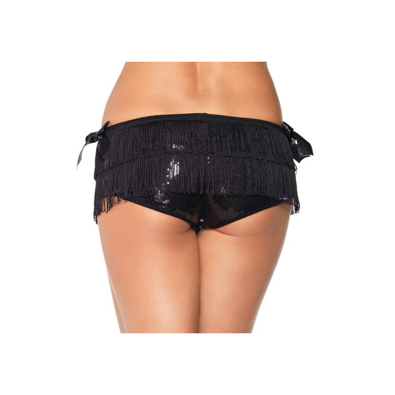 Culotte pailletée avec Felcos et cravates noires