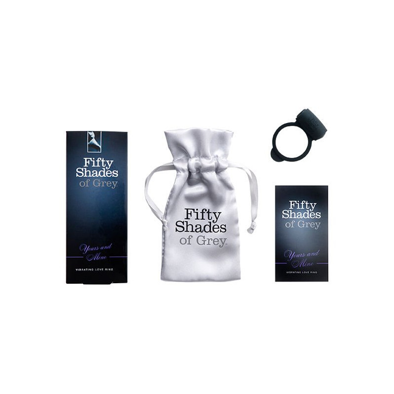 Anneau Vibrant Flexible Noir Cinquante Nuances de Grey