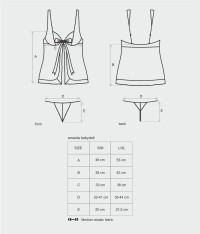 Babydoll Noir Amanta & String