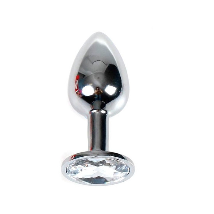 Plug Anal Metal Pequeño Transparente