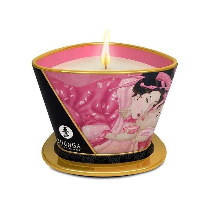 Bougie de Massage Rose Aphrodisiaque