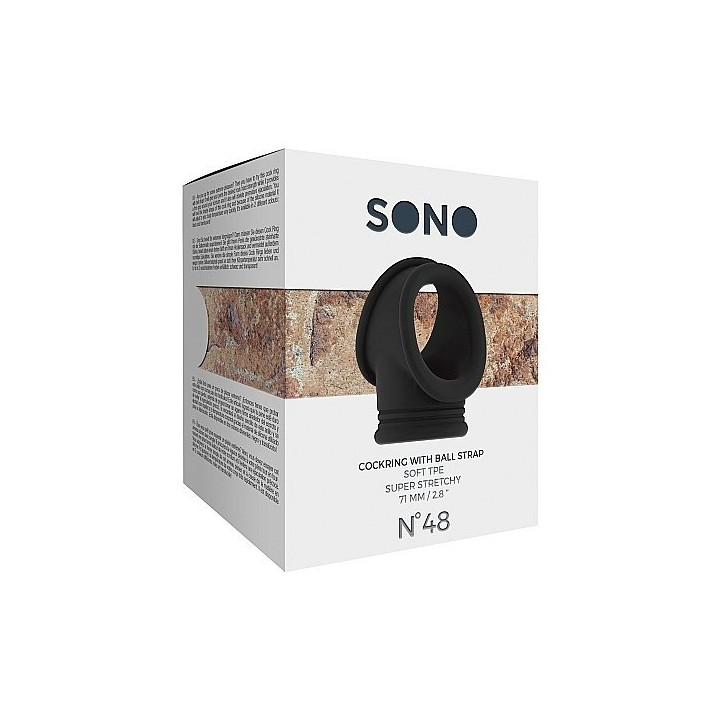 Sono Anneau pour Pénis n ° 48 et Testicules Noir
