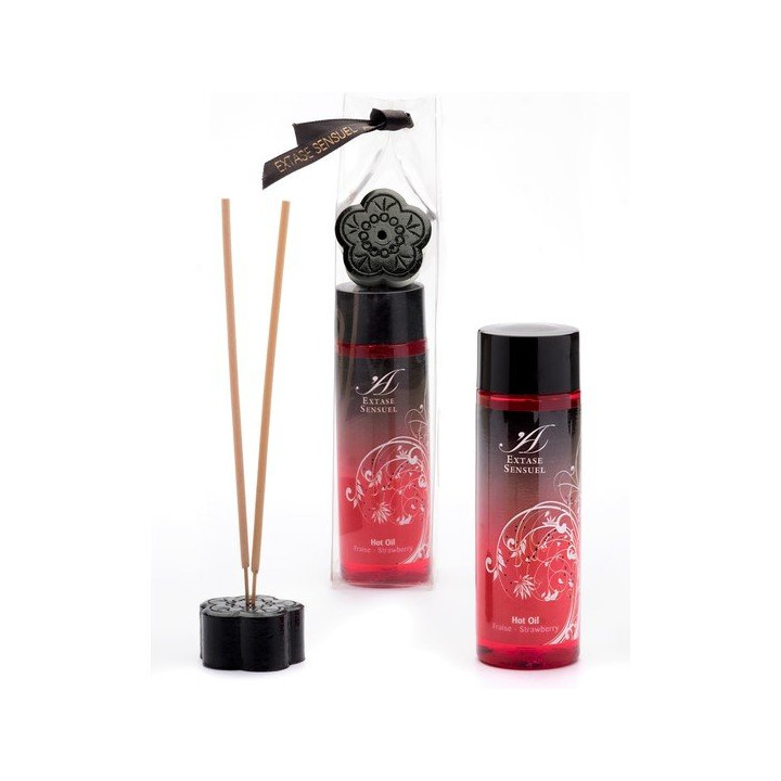 Huile de Massage à Effet Froid et Chaleur à la Fraise