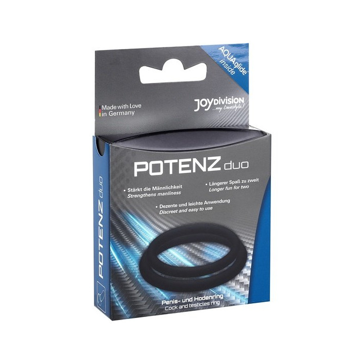 Anneaux Péniens Moyens Potenz Duo Noir