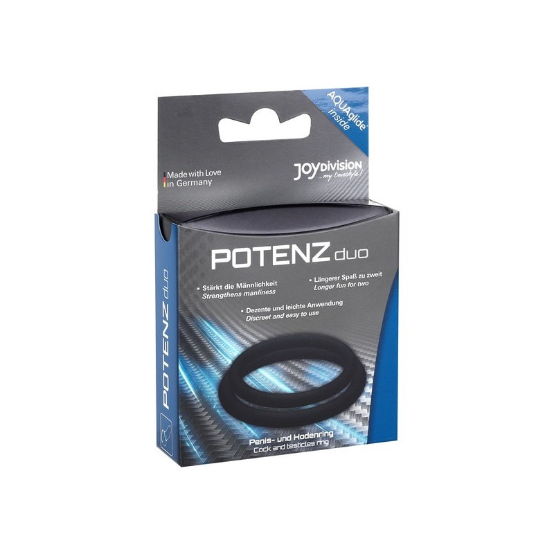 Anneaux Péniens Moyens Potenz Duo Noir