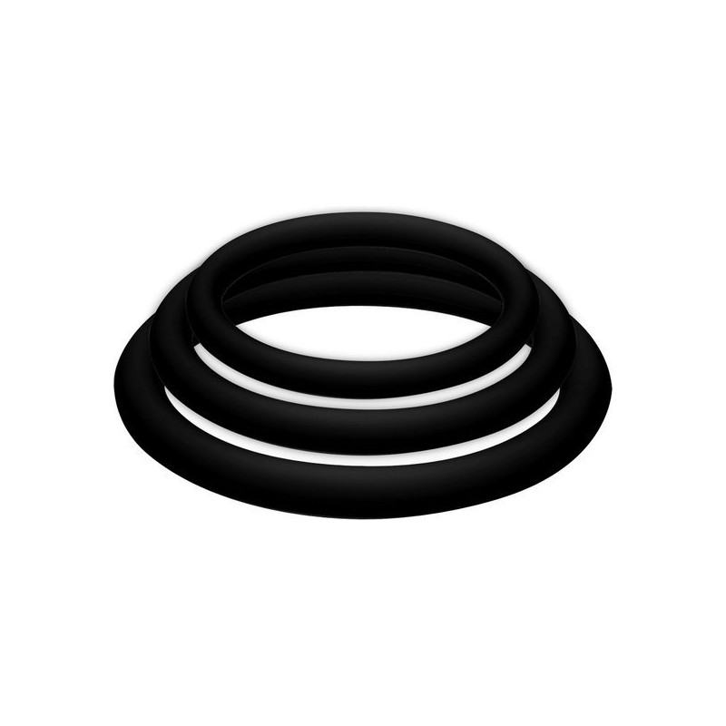 Potenzplus Kit de 3 Anneaux Pénis Noir