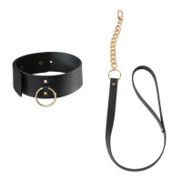 Maze Collier Noir avec Laisse