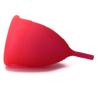 Silicone médical coupe menstruelle L rouge