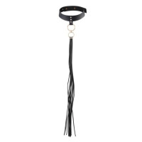 Maze Collier BDSM avec Franges Noir