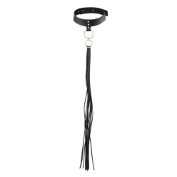 Maze Collier BDSM avec Franges Noir