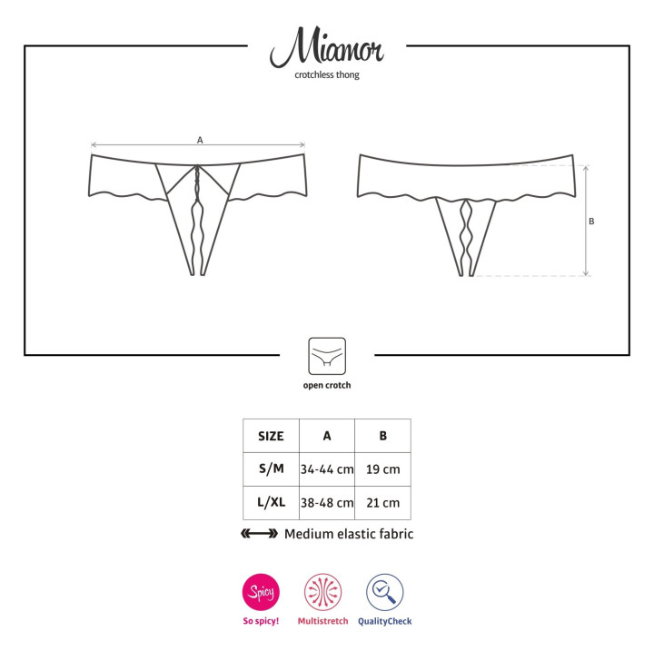Miamor Crotchless String Noir