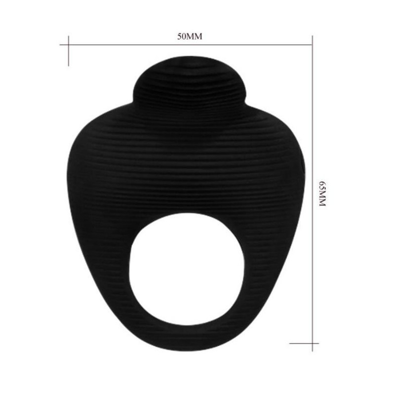 Anneau Vibromasseur Thimble Pretty Love Noir