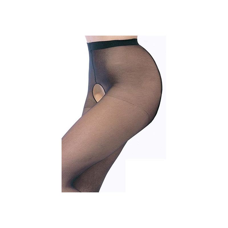 Collants en Nylon avec Ouverture à l'Entrejambe