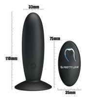 Bottom Plug Anal Rechargeable avec Vibration et Télécommande Noir