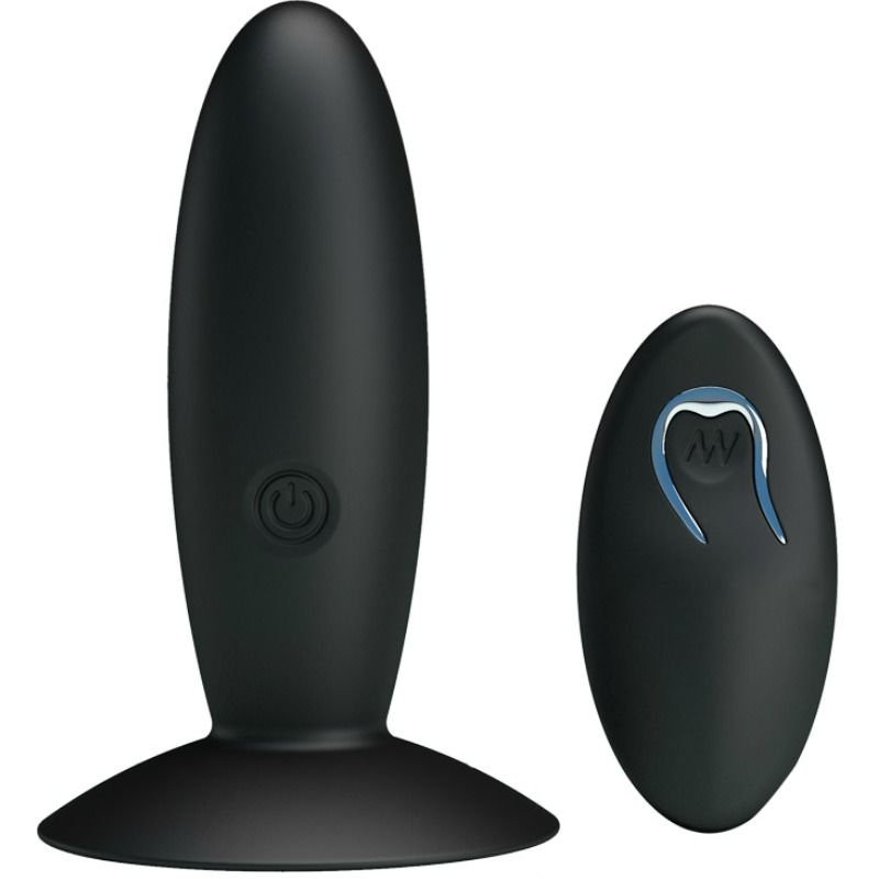 Bottom Plug Anal Rechargeable avec Vibration et Télécommande Noir