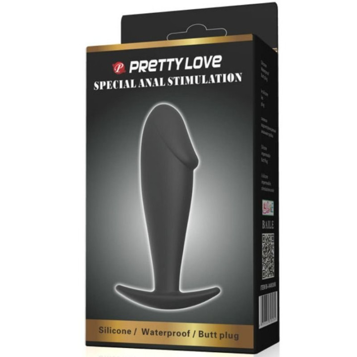Plug Anal Silicone Forme Pénis Noir