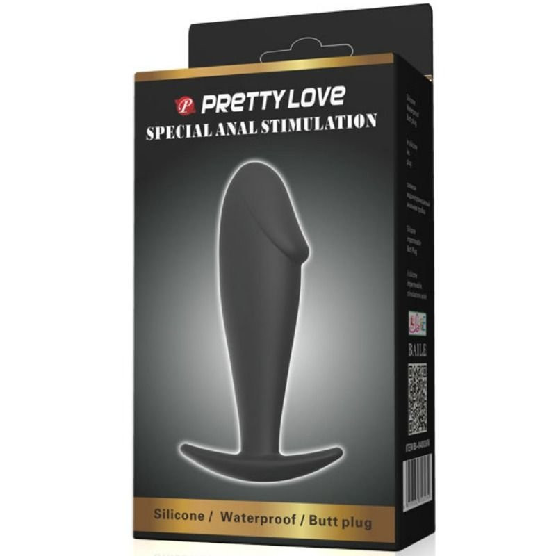 Plug Anal Silicone Forme Pénis Noir