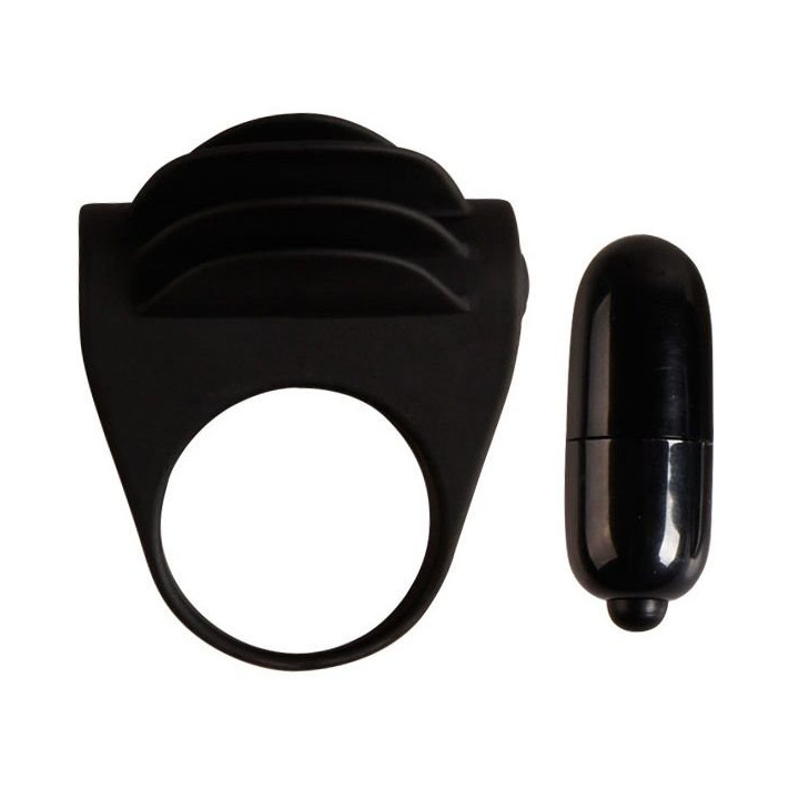 Chester Anneau Pénis Vibrant Silicone Noir