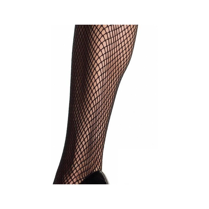 Collants en Résille avec Ouverture à l'Entrejambe Noir