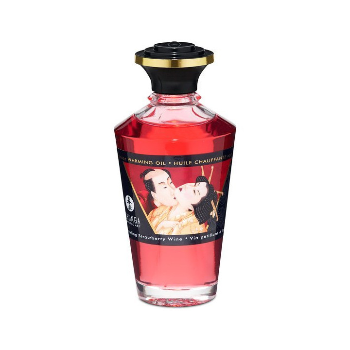 Shunga Huile Effet Chaleur Vin 100 ml