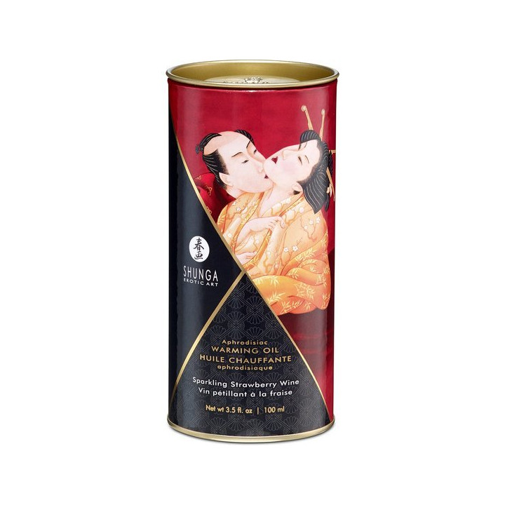 Shunga Huile Effet Chaleur Vin 100 ml