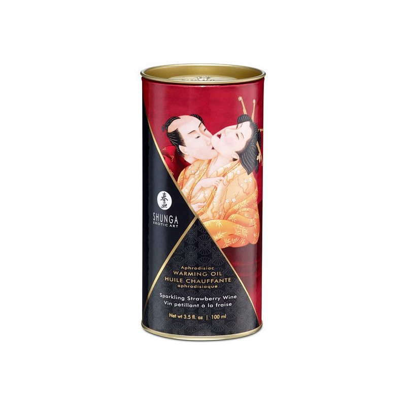 Shunga Huile Effet Chaleur Vin 100 ml