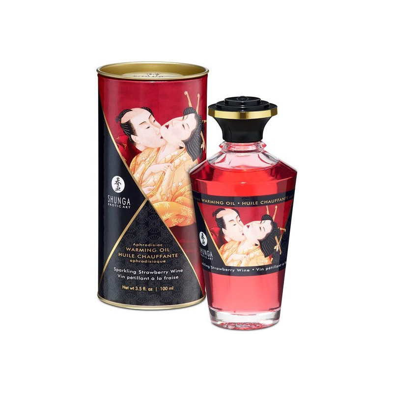 Shunga Huile Effet Chaleur Vin 100 ml