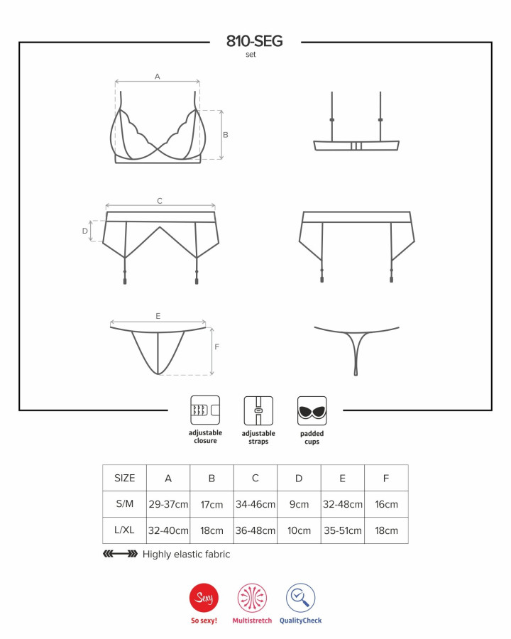 Set de 3 Pièces 810-Seg-1 Blanc