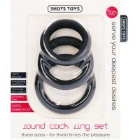 Set 3 Anneaux Épais Silicone Noir