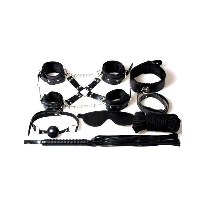 Set Bondage 8 Pièces Noir