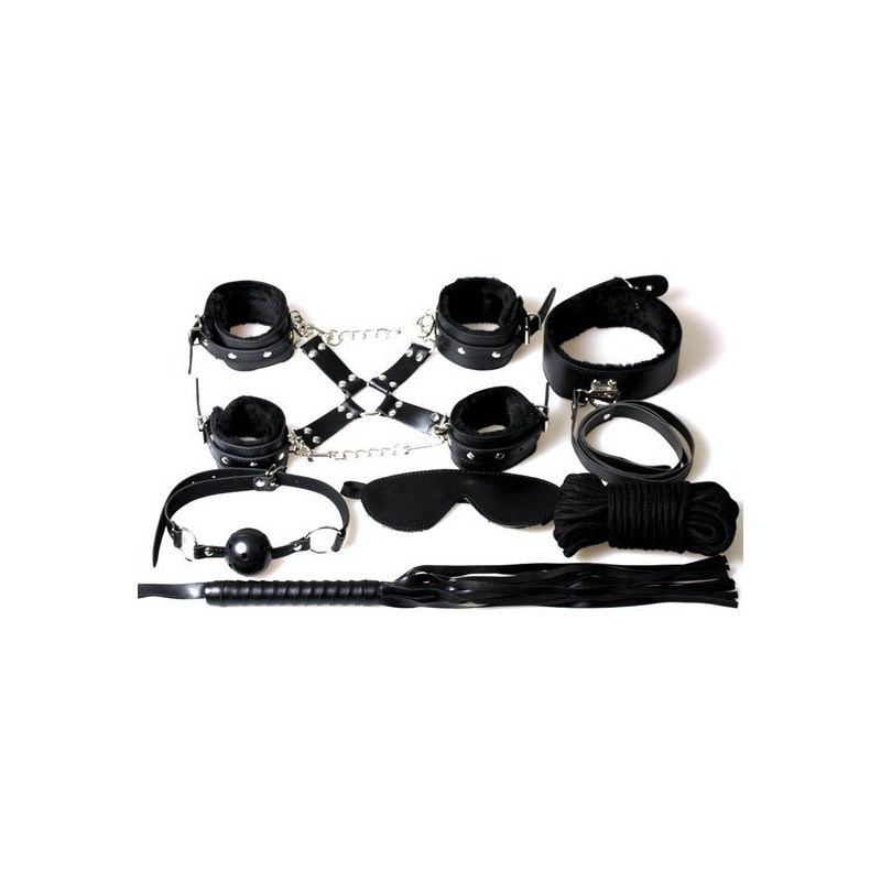 Set Bondage 8 Pièces Noir