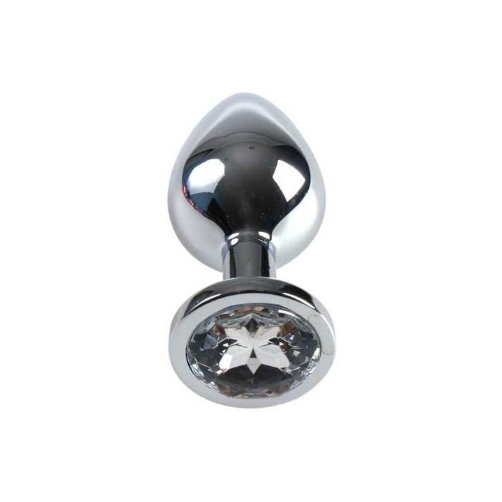Plug Anal Metal Pequeño Transparente