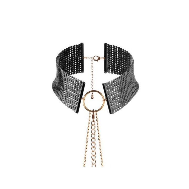 Désir Métallique Collier Maille Métalique Noir