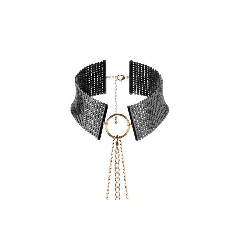 Désir Métallique Collier Maille Métalique Noir
