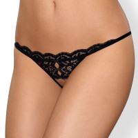 String Ouvert 831-Tho-1 Noir Dentelle