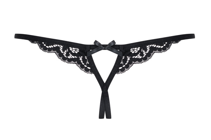 String Ouvert 831-Tho-1 Noir Dentelle