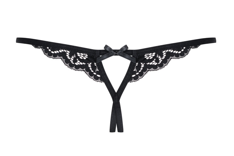 String Ouvert 831-Tho-1 Noir Dentelle
