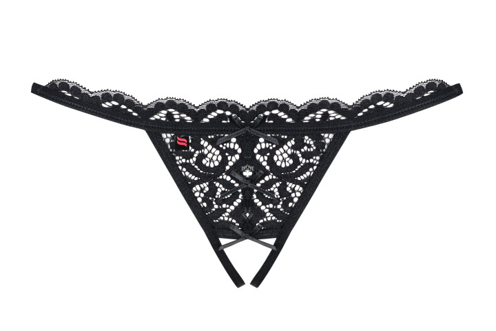 String Ouvert 831-Tho-1 Noir Dentelle