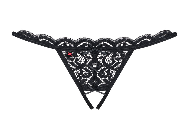 String Ouvert 831-Tho-1 Noir Dentelle