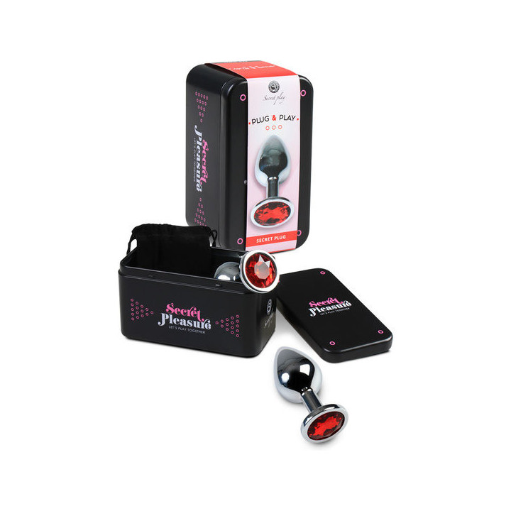 Plug Anal Metal Pequeño Rojo con Bolsa