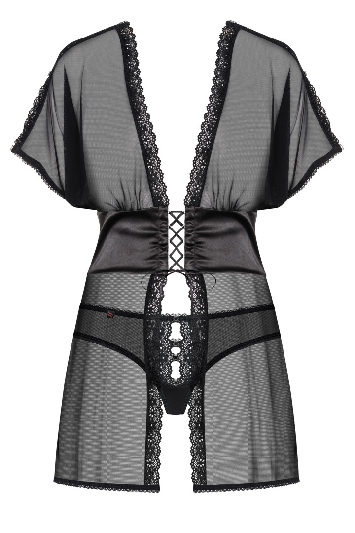 Réglable noirs 868-Bab-1 nuisette chemise de nuit